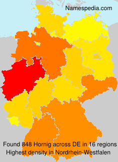 Surname Hornig in Germany Surname Hornig in Germany