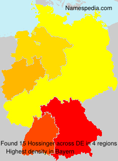 Surname Hossinger in Germany Surname Hossinger in Germany