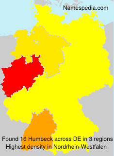 Surname Humbeck in Germany Surname Humbeck in Germany