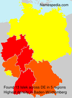 Surname Islek in Germany Surname Islek in Germany