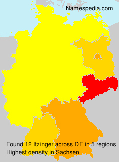 Surname Itzinger in Germany Surname Itzinger in Germany
