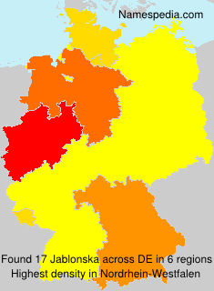 Surname Jablonska in Germany Surname Jablonska in Germany