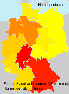 Surname Jackwerth in Germany Surname Jackwerth in Germany