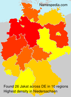 Surname Jakat in Germany Surname Jakat in Germany