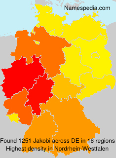 Surname Jakobi in Germany Surname Jakobi in Germany