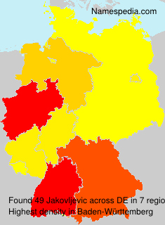 Surname Jakovljevic in Germany Surname Jakovljevic in Germany