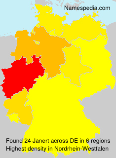 Surname Janert in Germany Surname Janert in Germany