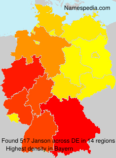 Surname Janson in Germany Surname Janson in Germany