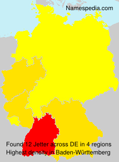 Surname Jetter in Germany Surname Jetter in Germany