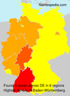 Surname Jovan in Germany Surname Jovan in Germany