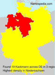 Surname Kackmann in Germany Surname Kackmann in Germany