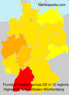 Surname Kaeber in Germany Surname Kaeber in Germany