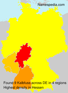 Surname Kalbfuss in Germany Surname Kalbfuss in Germany