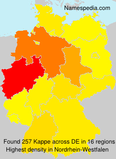 Surname Kappe in Germany Surname Kappe in Germany
