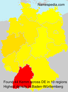 Surname Kemm in Germany Surname Kemm in Germany