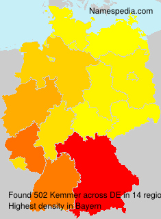 Surname Kemmer in Germany Surname Kemmer in Germany