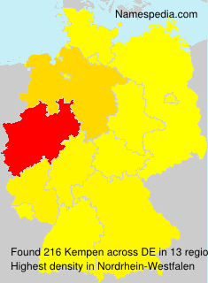 Surname Kempen in Germany Surname Kempen in Germany