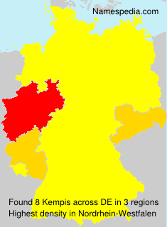 Surname Kempis in Germany Surname Kempis in Germany