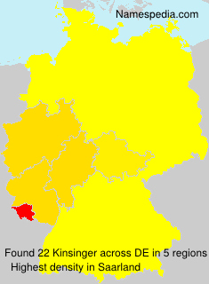 Surname Kinsinger in Germany Surname Kinsinger in Germany