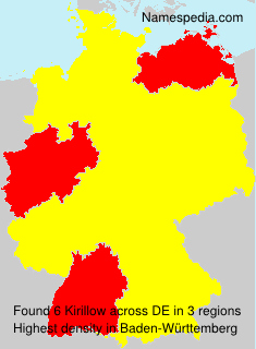 Surname Kirillow in Germany Surname Kirillow in Germany