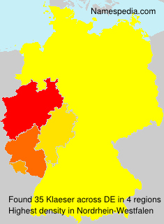 Surname Klaeser in Germany Surname Klaeser in Germany