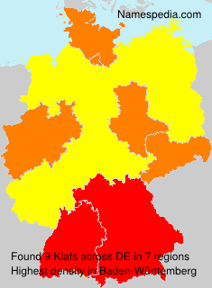 Surname Klafs in Germany Surname Klafs in Germany