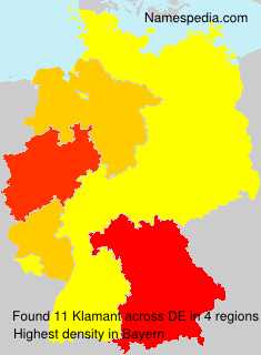 Surname Klamant in Germany Surname Klamant in Germany