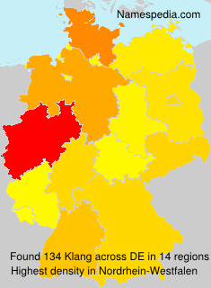 Surname Klang in Germany Surname Klang in Germany