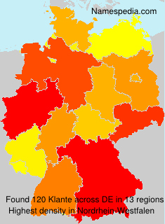 Surname Klante in Germany Surname Klante in Germany