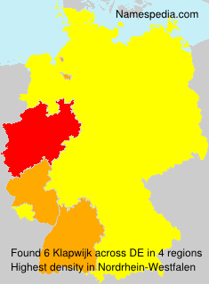 Surname Klapwijk in Germany Surname Klapwijk in Germany