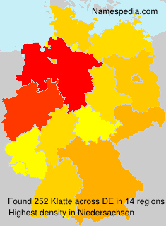 Surname Klatte in Germany Surname Klatte in Germany