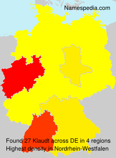 Surname Klaudt in Germany Surname Klaudt in Germany