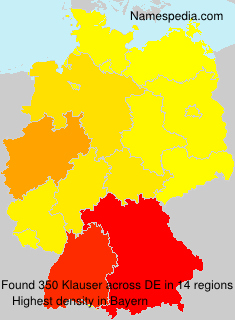 Surname Klauser in Germany Surname Klauser in Germany