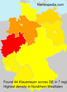Surname Klausmeyer in Germany Surname Klausmeyer in Germany