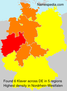 Surname Klaver in Germany Surname Klaver in Germany
