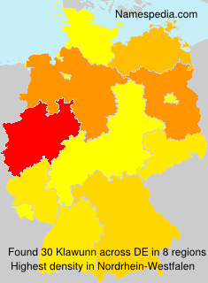 Surname Klawunn in Germany Surname Klawunn in Germany