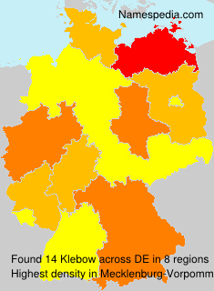 Surname Klebow in Germany Surname Klebow in Germany