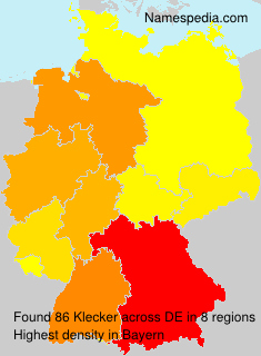 Surname Klecker in Germany Surname Klecker in Germany