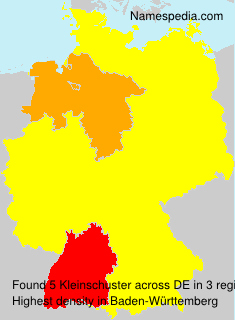 Surname Kleinschuster in Germany Surname Kleinschuster in Germany