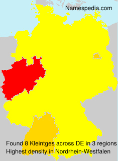 Surname Kleintges in Germany Surname Kleintges in Germany