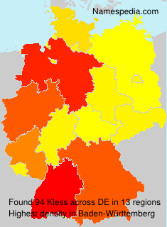 Surname Kless in Germany Surname Kless in Germany