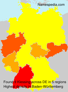 Surname Klessing in Germany Surname Klessing in Germany