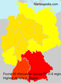 Surname Kletzander in Germany Surname Kletzander in Germany