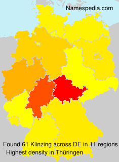 Surname Klinzing in Germany Surname Klinzing in Germany