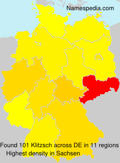 Surname Klitzsch in Germany Surname Klitzsch in Germany