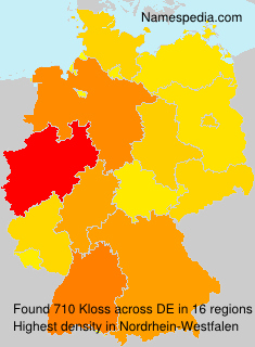 Surname Kloss in Germany Surname Kloss in Germany