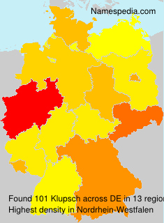 Surname Klupsch in Germany Surname Klupsch in Germany
