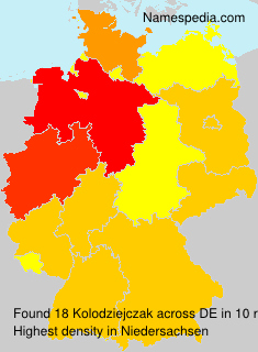 Surname Kolodziejczak in Germany Surname Kolodziejczak in Germany