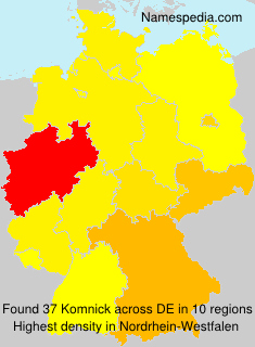 Surname Komnick in Germany Surname Komnick in Germany