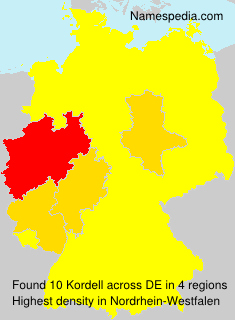 Surname Kordell in Germany Surname Kordell in Germany